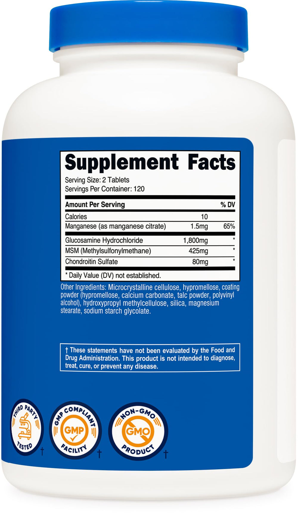 Nutricost facility badge illustrating NSF GMP FDA registered quality standards