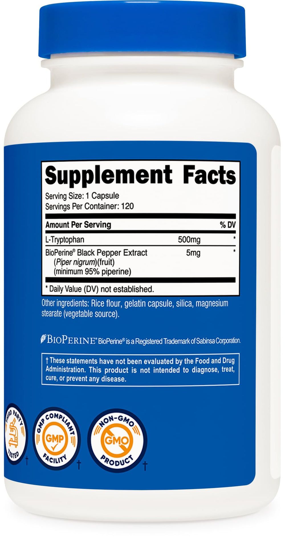 Nutricost gluten-free and non-GMO badges displayed on product image.