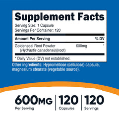 Close-up of Nutricost Goldenseal capsules, easy daily intake