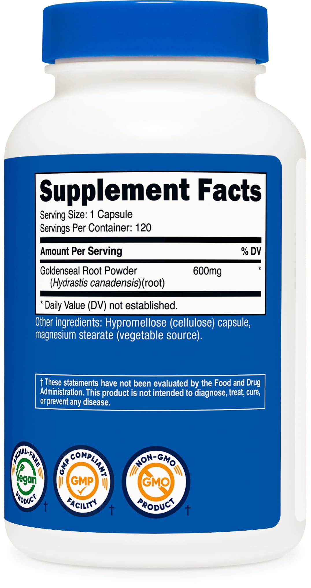 Nutricost Goldenseal facility certificate indicating NSF GMP compliance