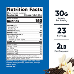 Nutricost vanilla whey protein label highlighting non-GMO gluten-free quality.
