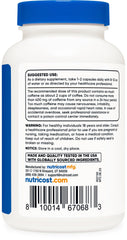 Front label of Nutricost Guarana showing 1000mg per serving.
