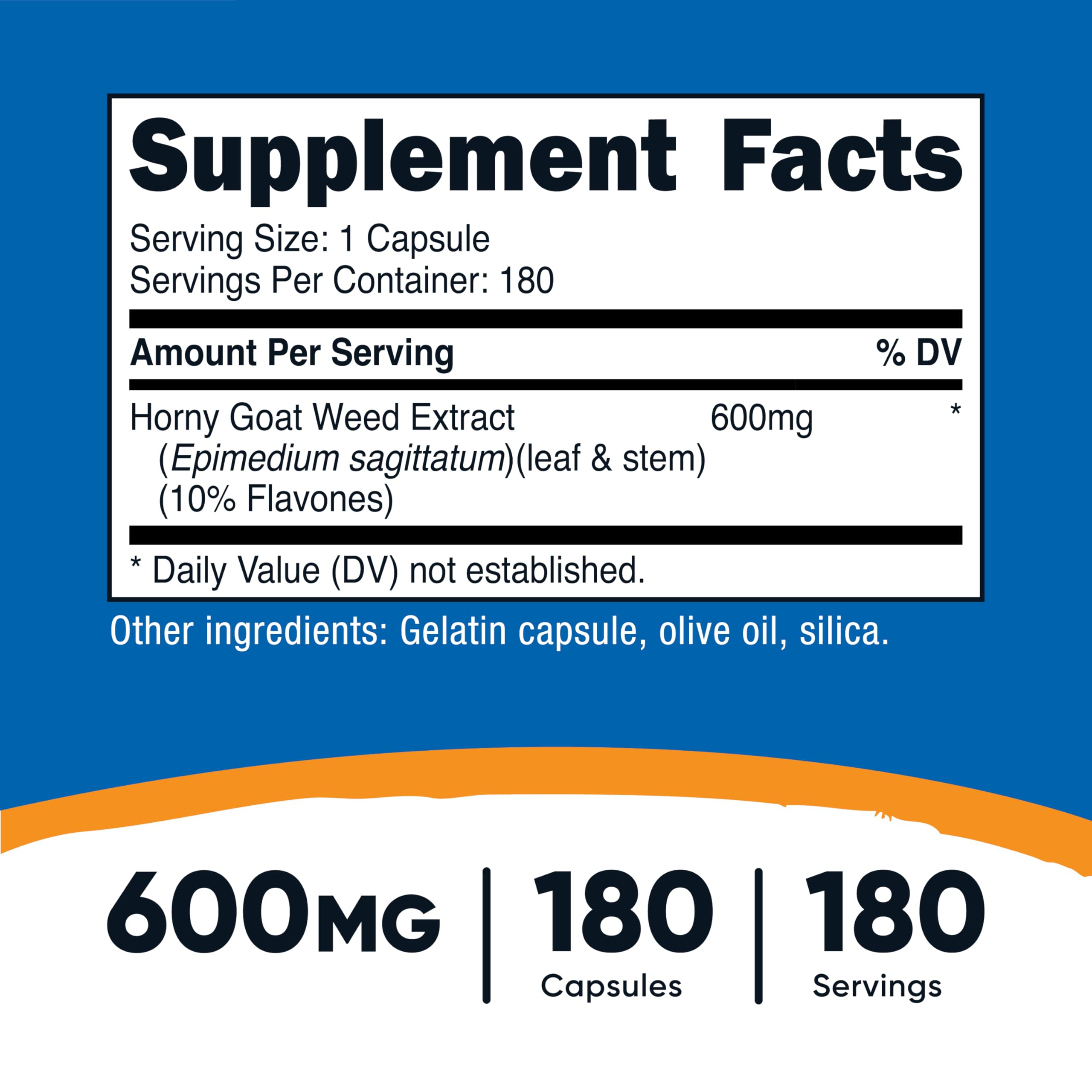 Nutricost Horny Goat Weed capsules pack highlighting convenient daily capsule