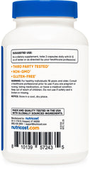 Nutricost Horse Chestnut Extract Capsules vegan-friendly icon on packaging.