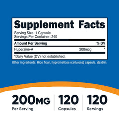 Nutricost Huperzine A capsules close-up highlighting quality for daily use.