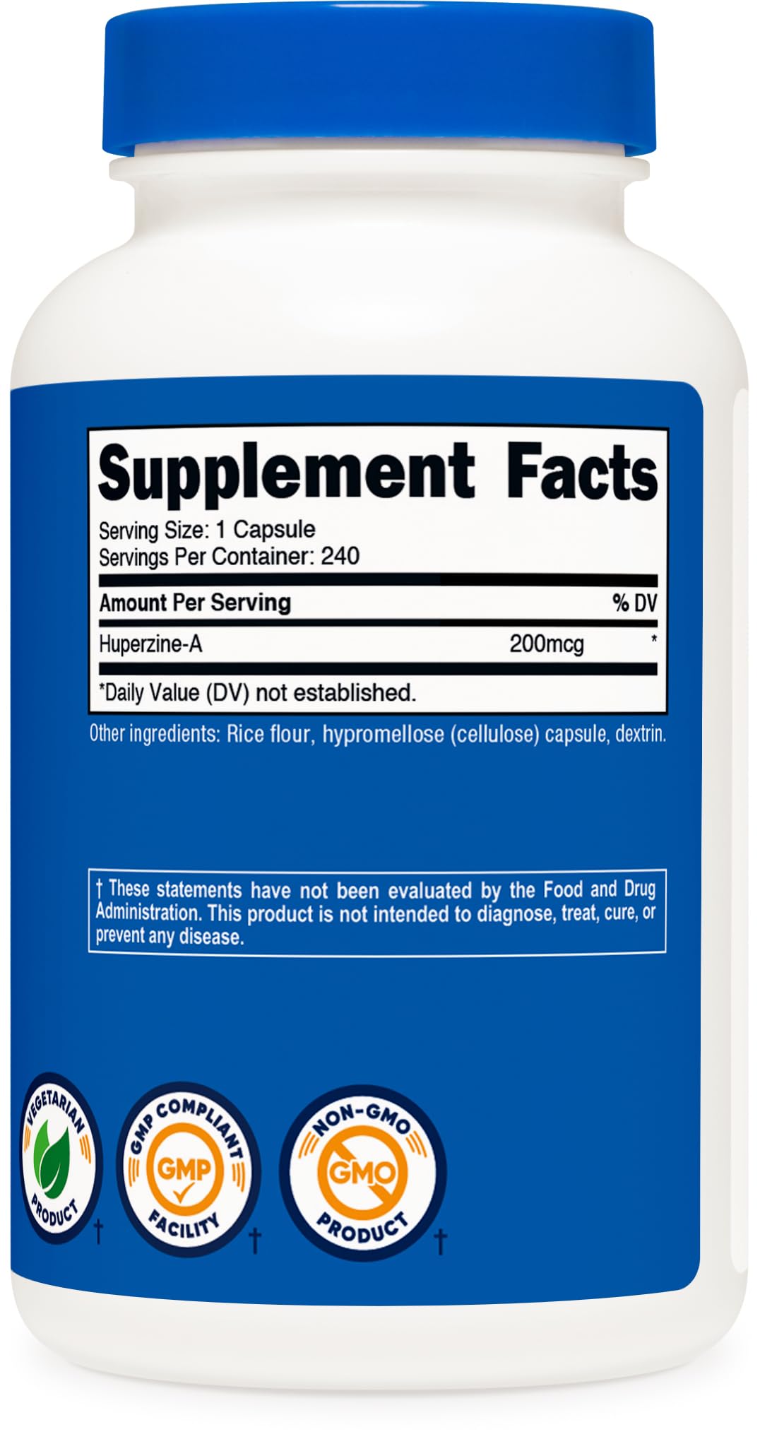 Nutricost Huperzine A GMP facility image demonstrates quality manufacturing in a USA setting.