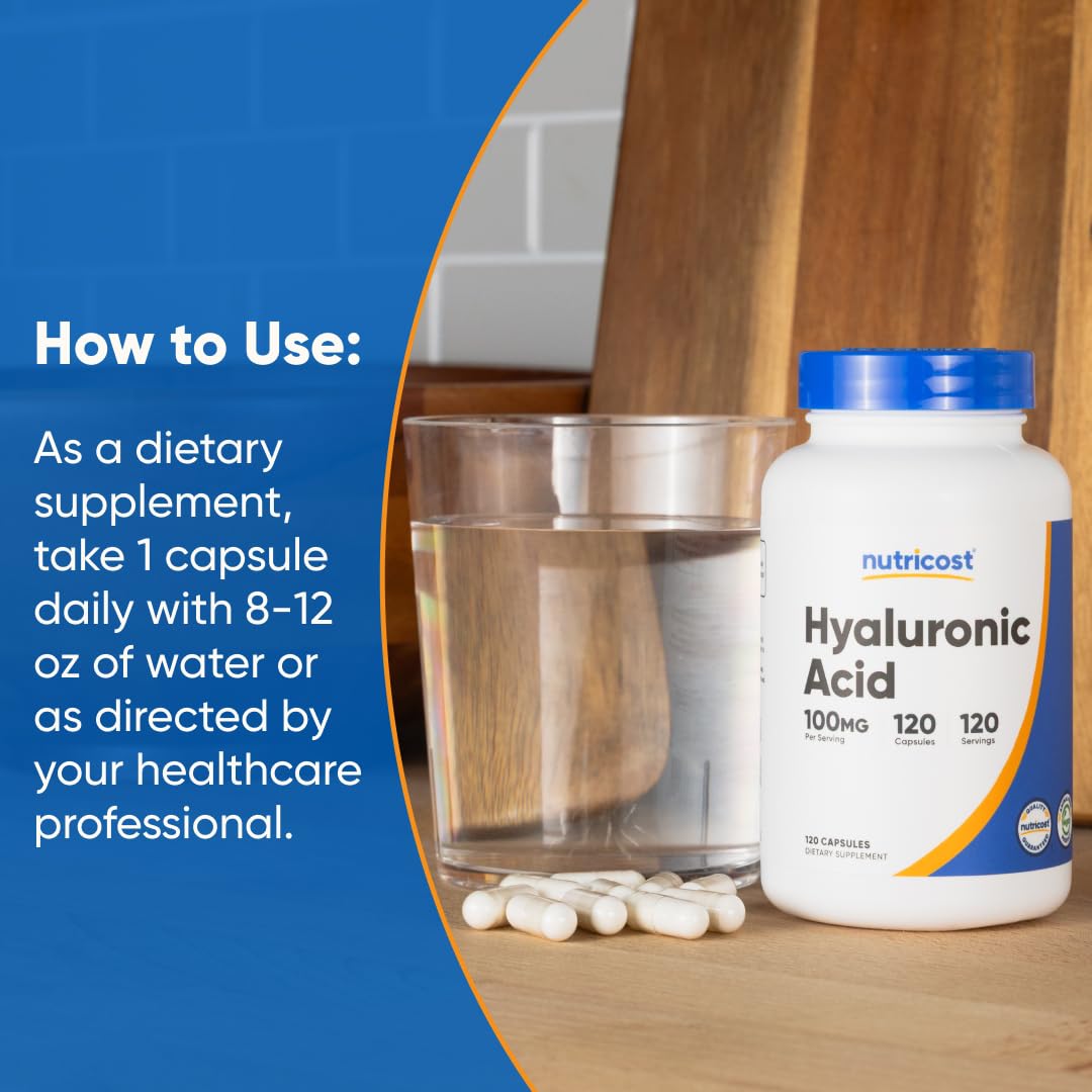 Nutricost Hyaluronic Acid Capsules gluten-free icon on label