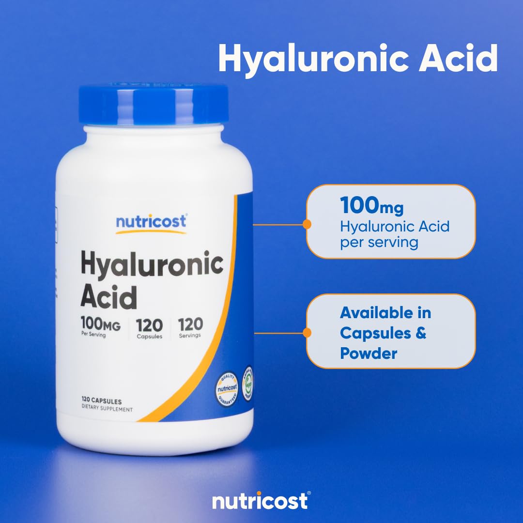Nutricost Hyaluronic Acid Capsules GMP facility packaging signals quality