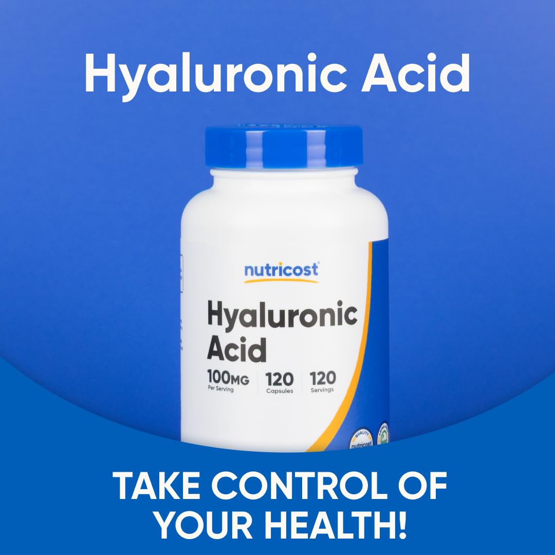 Nutricost Hyaluronic Acid Capsules vegetarian cap design emphasizes purity