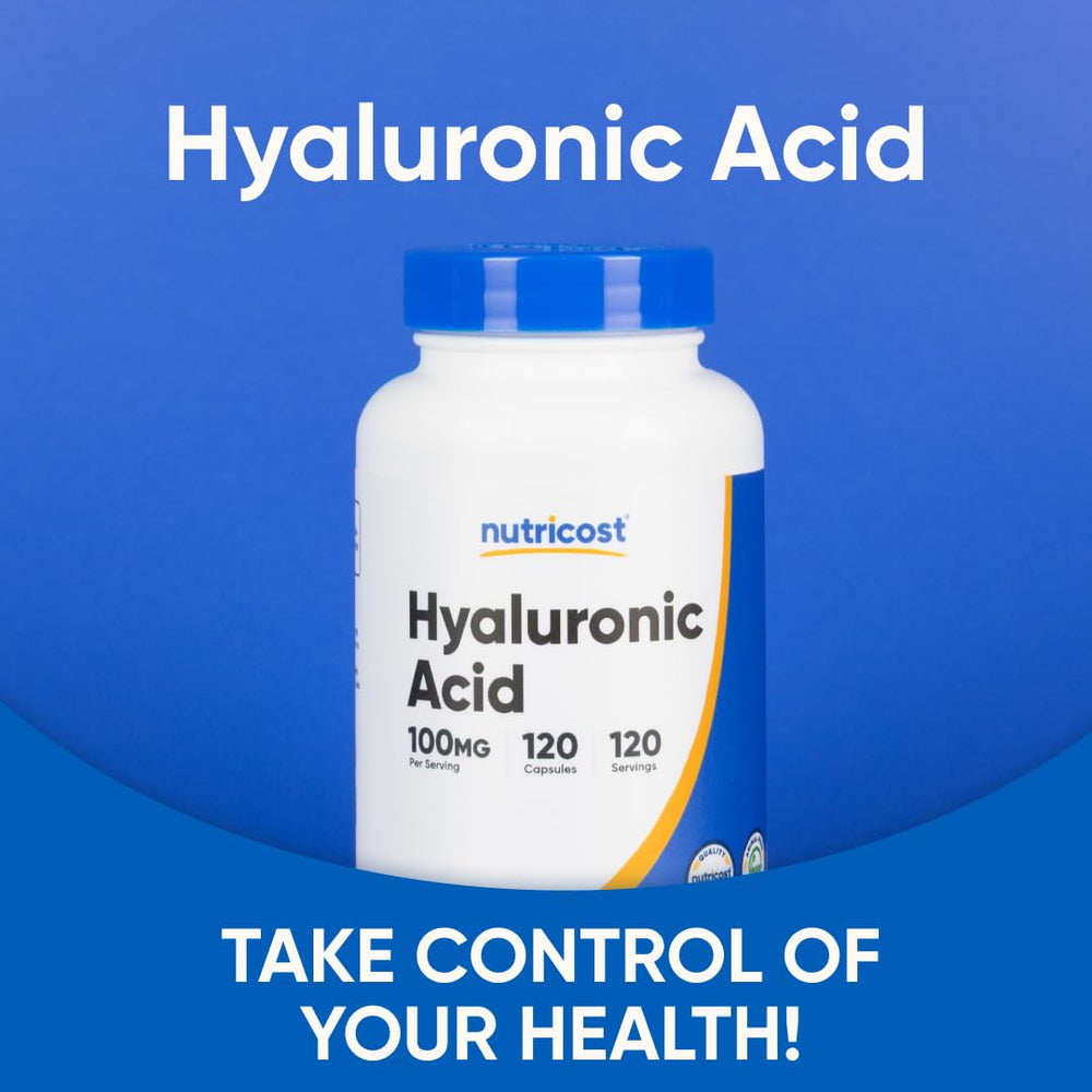 Nutricost Hyaluronic Acid Capsules vegetarian cap design emphasizes purity