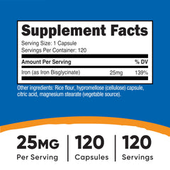 Nutricost Iron Bisglycinate bottle ready for your daily iron routine