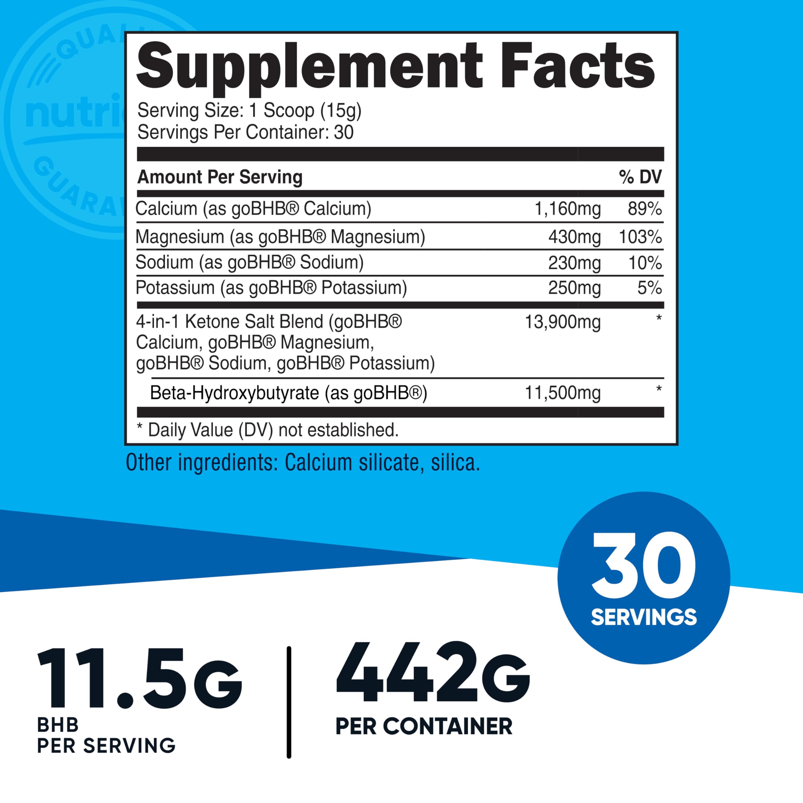 Pouring Nutricost Keto BHB exogenous salts for steady keto energy