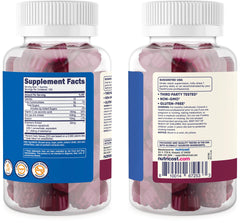 Nutricost Kids Elderberry Gummies zinc and vitamin C ingredients shown on label