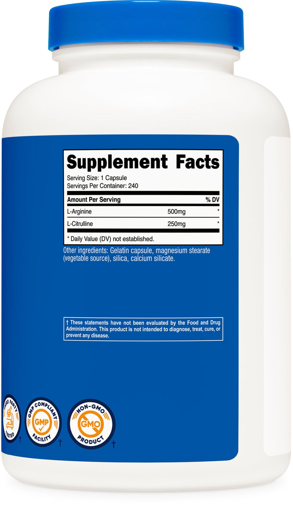 GMP facility background emphasizing Nutricost quality testing.