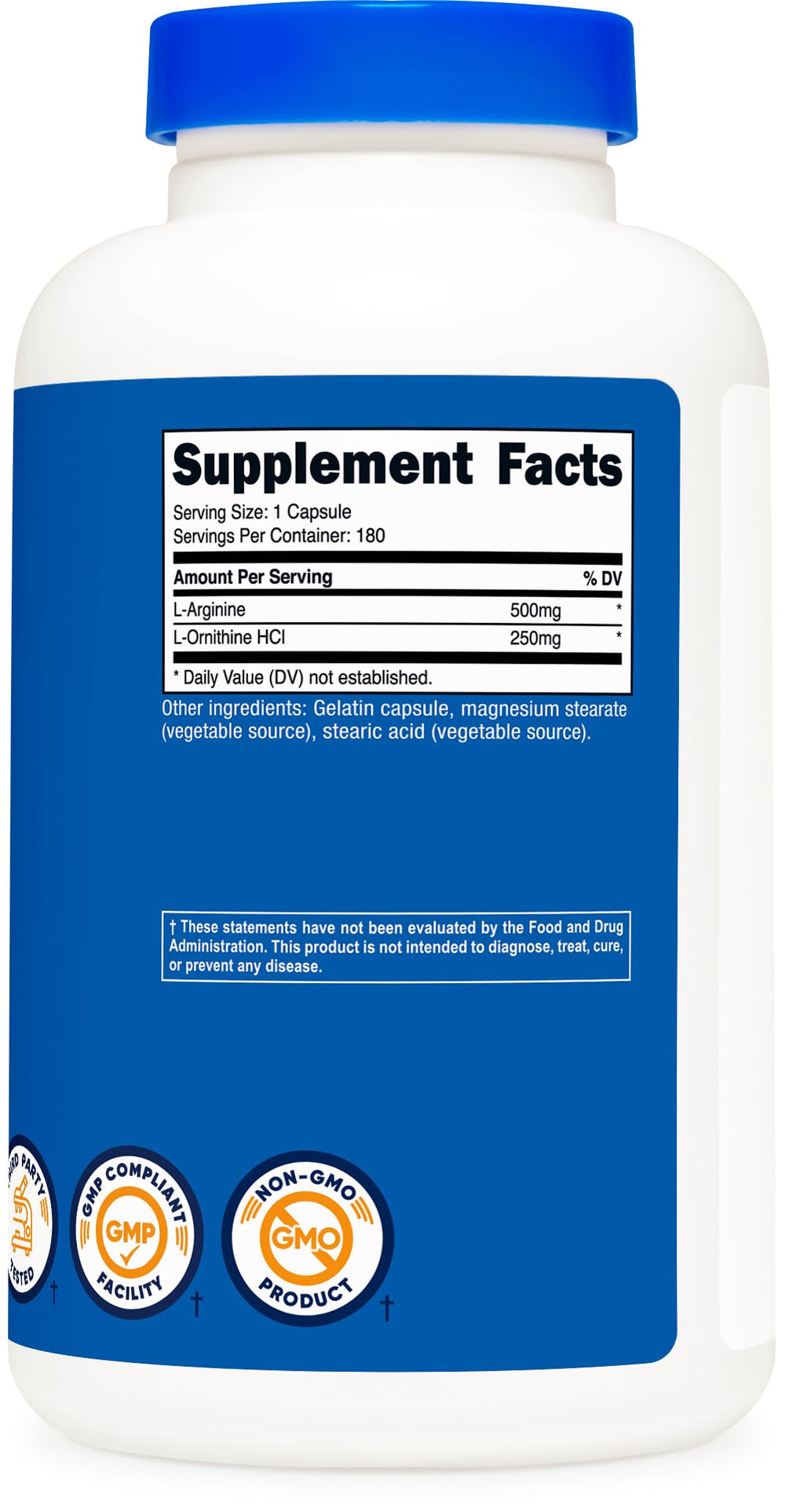 Nutricost lifestyle shot illustrating supplementation routine with L-Arginine L-Ornithine.