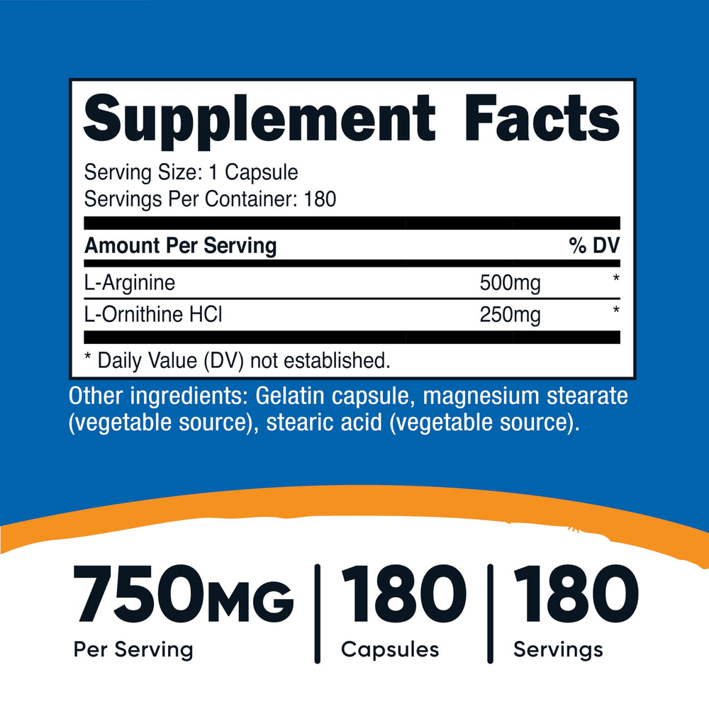 Nutricost bottle back showing GMP and non-GMO notes.