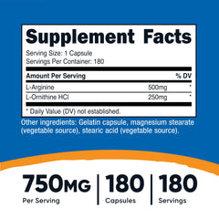 Nutricost bottle back showing GMP and non-GMO notes.