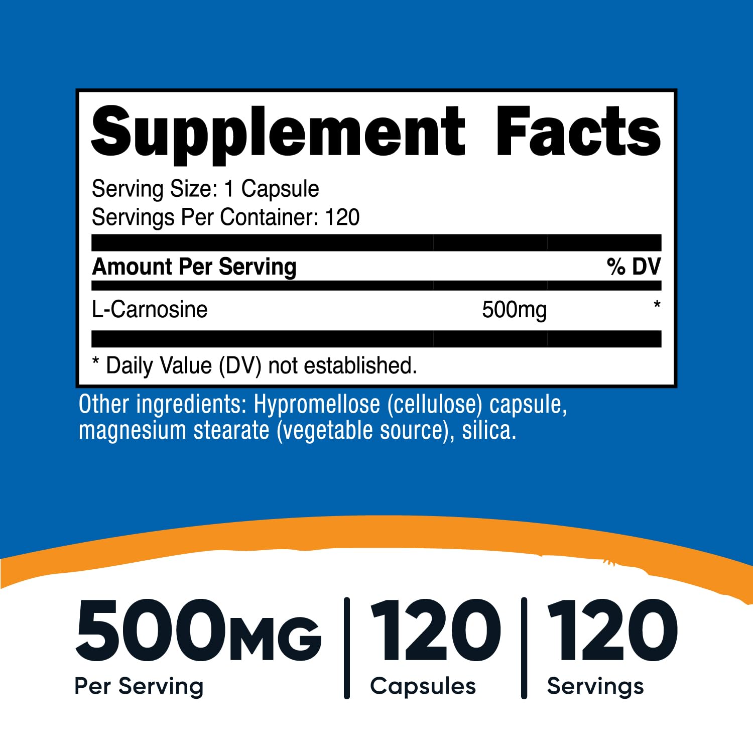 Nutricost L-Carnosine capsules ready for daily use