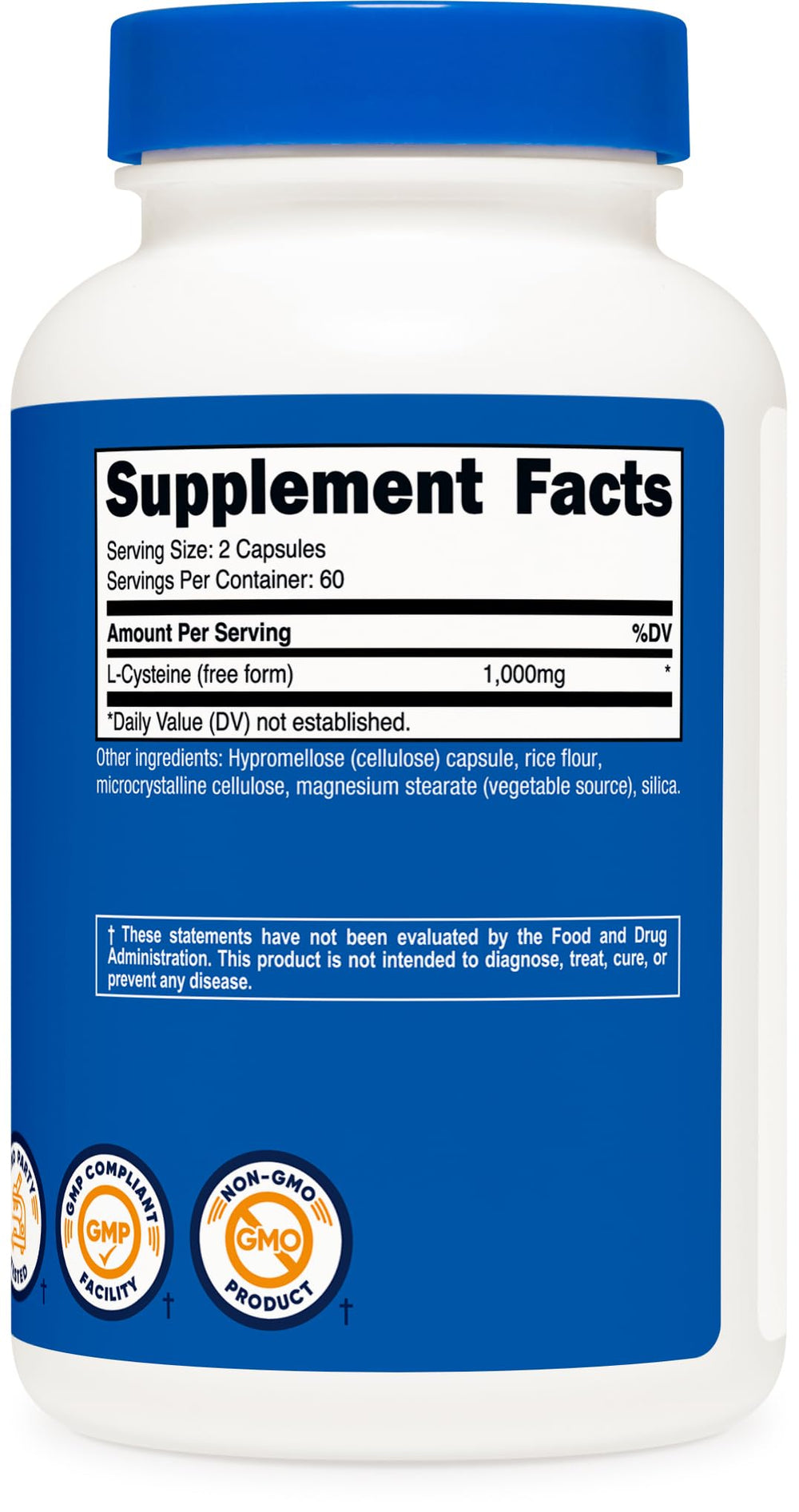 Nutricost manufacturing facility sign, NSF GMP FDA registered for quality.