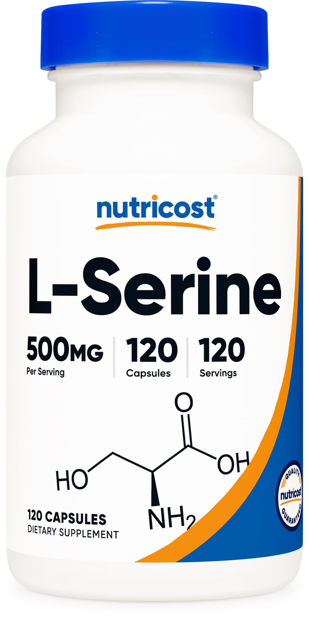 Nutricost L-Serine 500mg bottle for daily use
