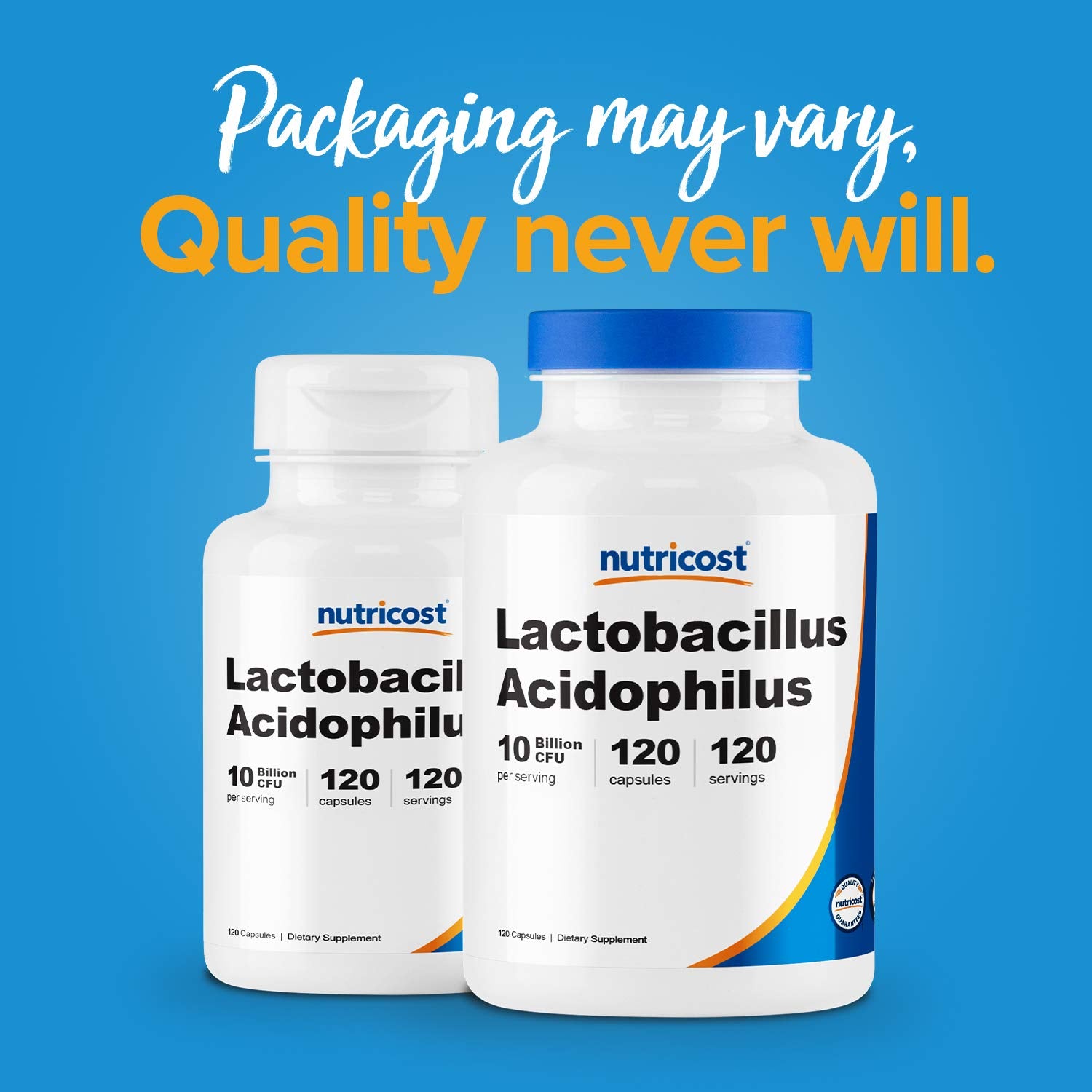 Nutricost Lactobacillus Acidophilus bottle pour demonstrates simple daily usage