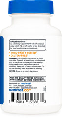 Nutricost bottle packaging showing GMP facility quality.
