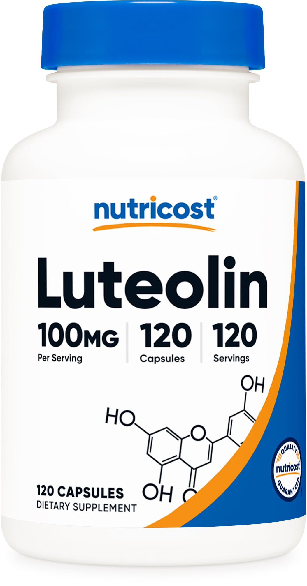 Nutricost Luteolin 100mg bottle front view for daily supplement use