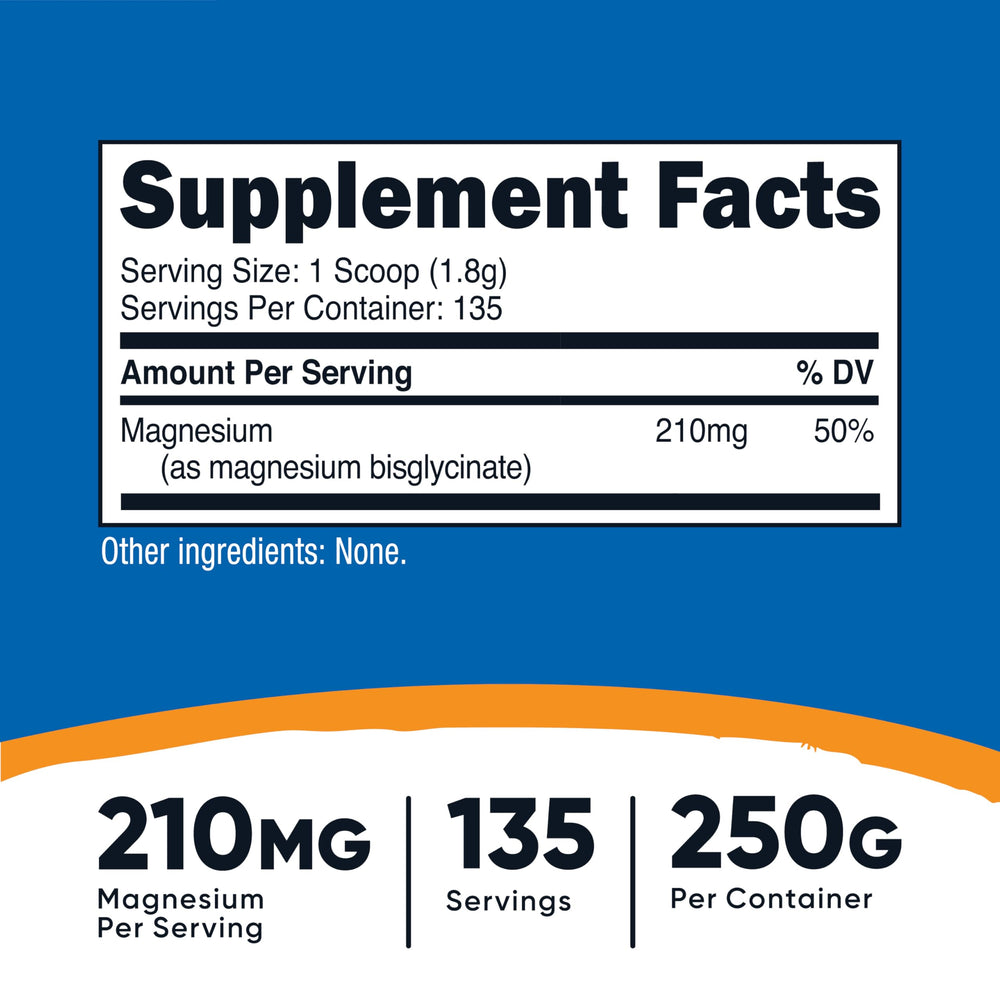 Nutricost Magnesium Bisglycinate scoop enables easy, consistent servings