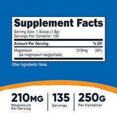 Nutricost Magnesium Bisglycinate scoop enables easy, consistent servings