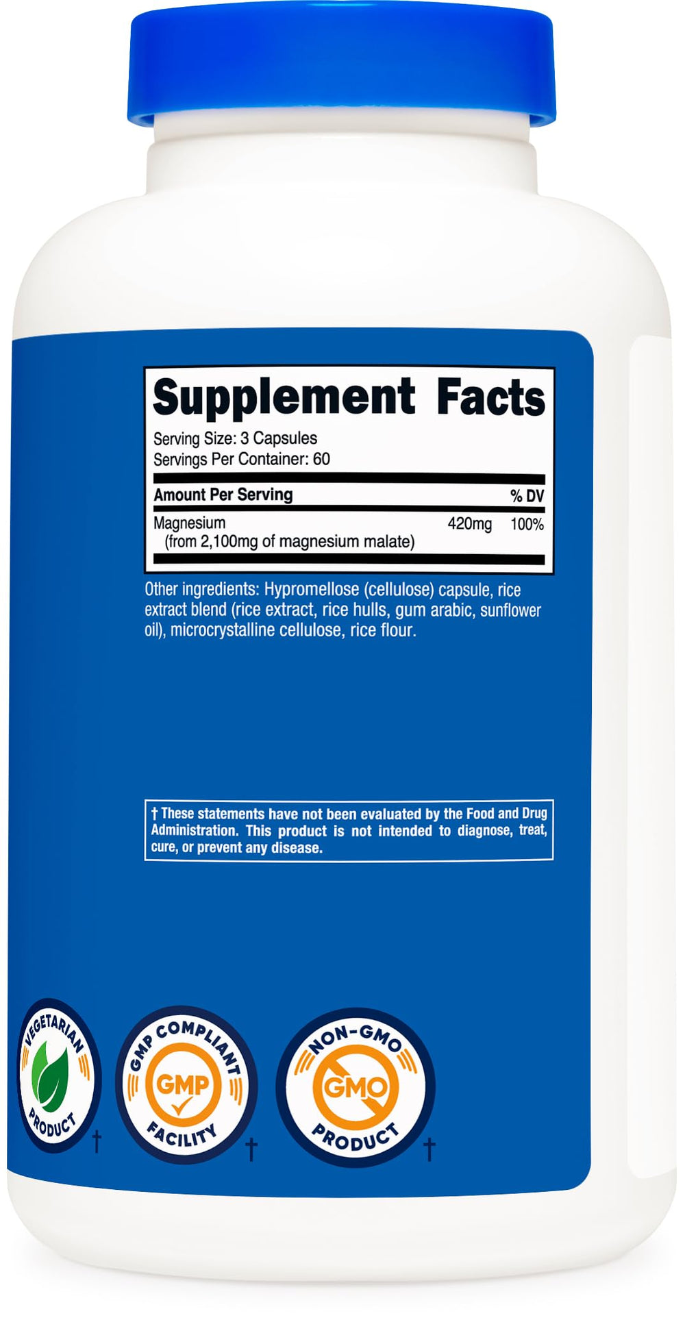 Nutricost facility badge indicating NSF certification, GMP compliance, and FDA registration.