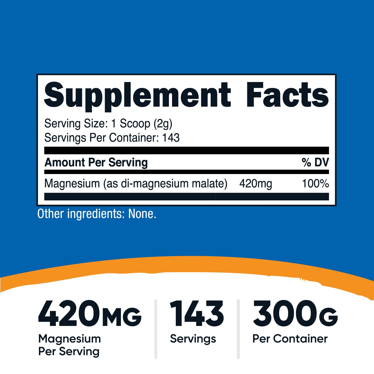 Nutricost Magnesium Malate Powder scoop-dispense showing easy-to-measure serving.