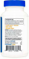 Close-up of Nutricost magnesium orotate capsules cap for easy swallowing