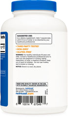 Nutricost Magnesium Oxide 750mg bottle with glass of water for daily routine.
