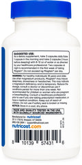 Nutricost Magtein gluten-free label on packaging supports dietary needs