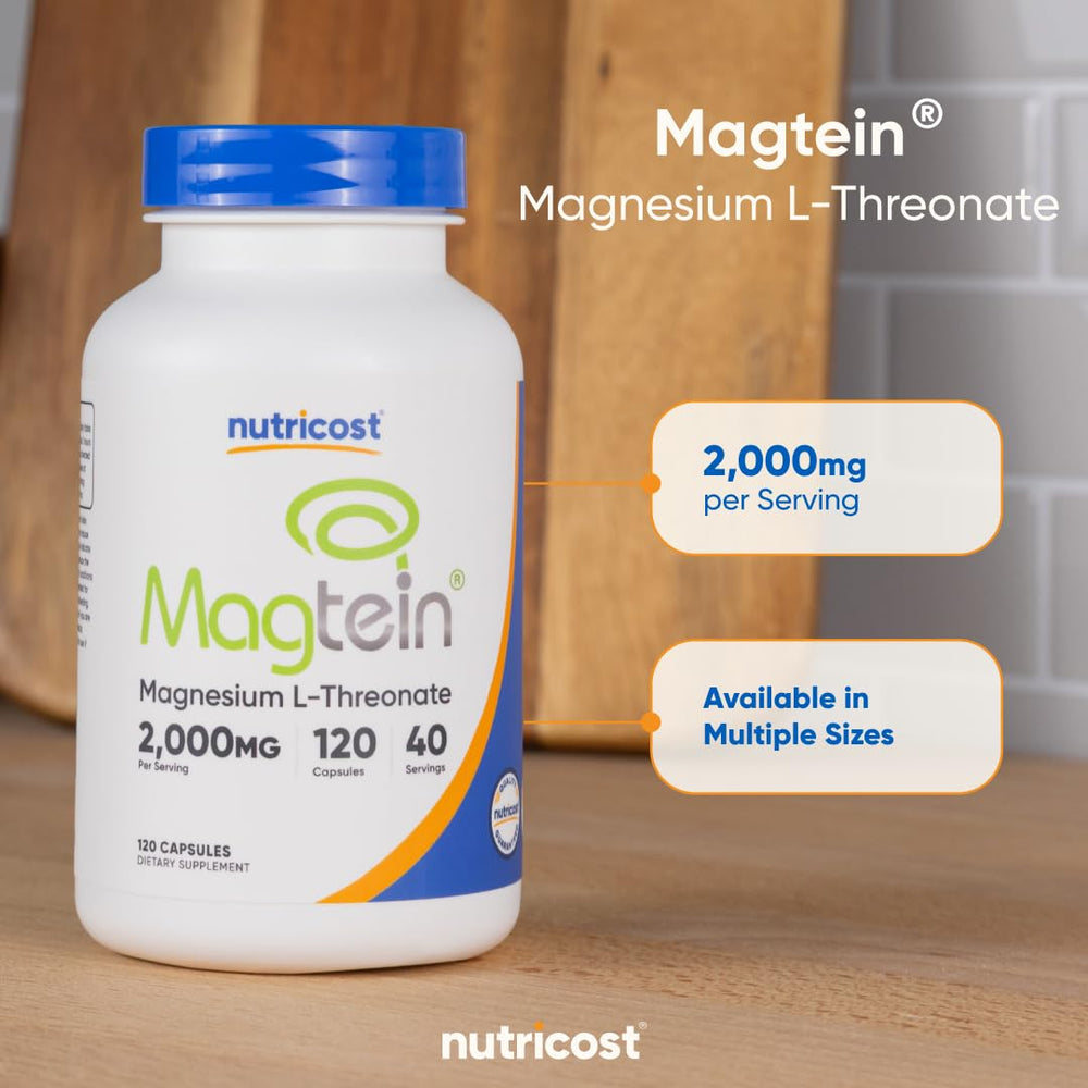 Nutricost Magtein third-party testing seal indicates ISO-verified quality.