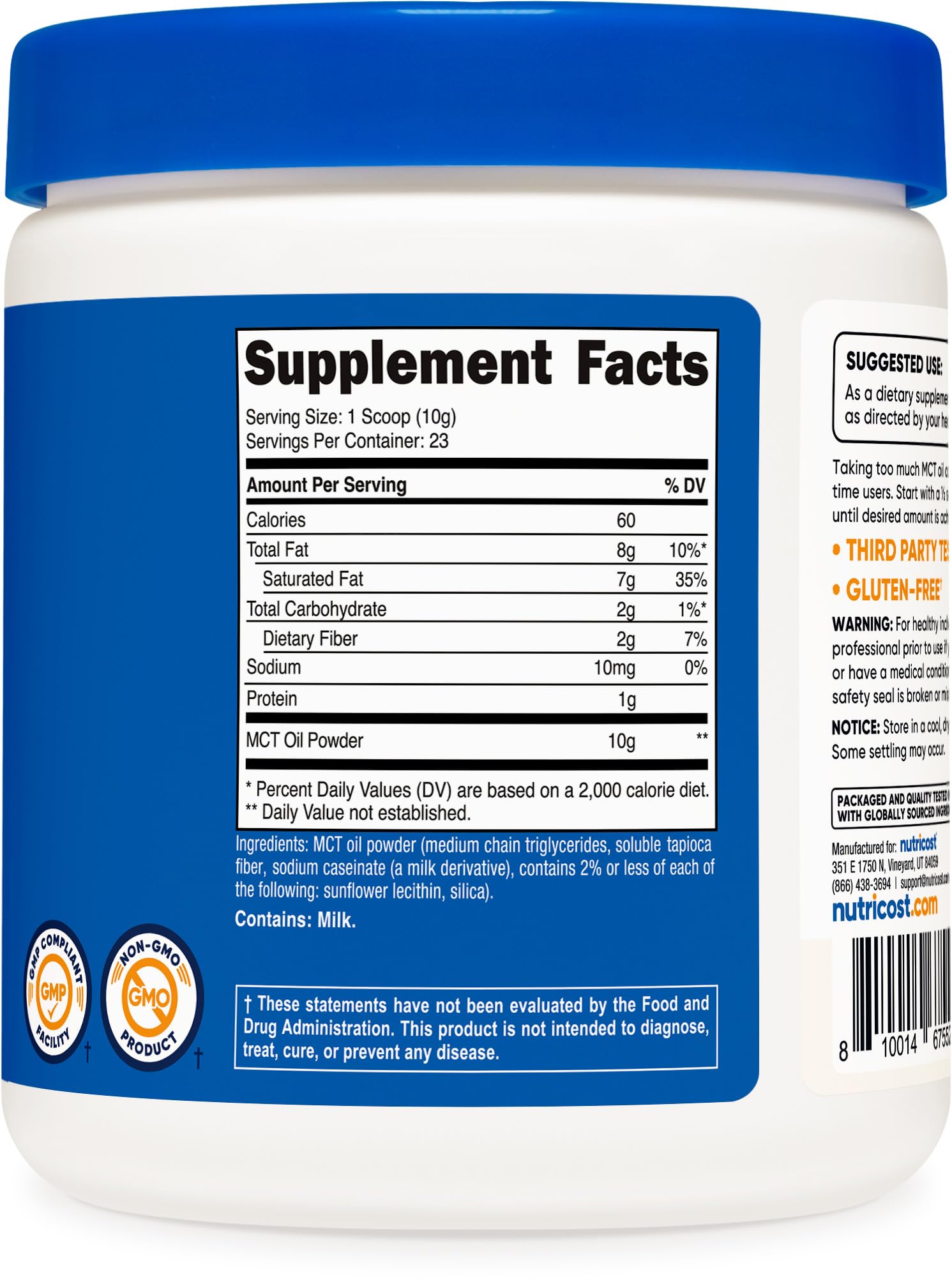 Nutricost MCT Oil Powder used in baking for low carb recipes