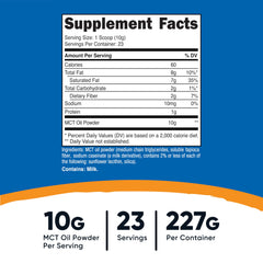 Nutricost MCT Oil Powder scoop for easy, precise keto portioning