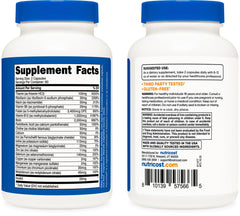 Closeup of Nutricost Methylated B Complex capsules indicating capsule quality.