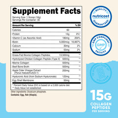 Nutricost unflavored powder scoop demonstrates easy dosing for daily collagen routine