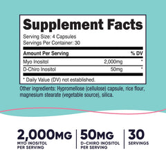 Nutricost capsules close-up highlighting 2000mg Myo Inositol per serving.