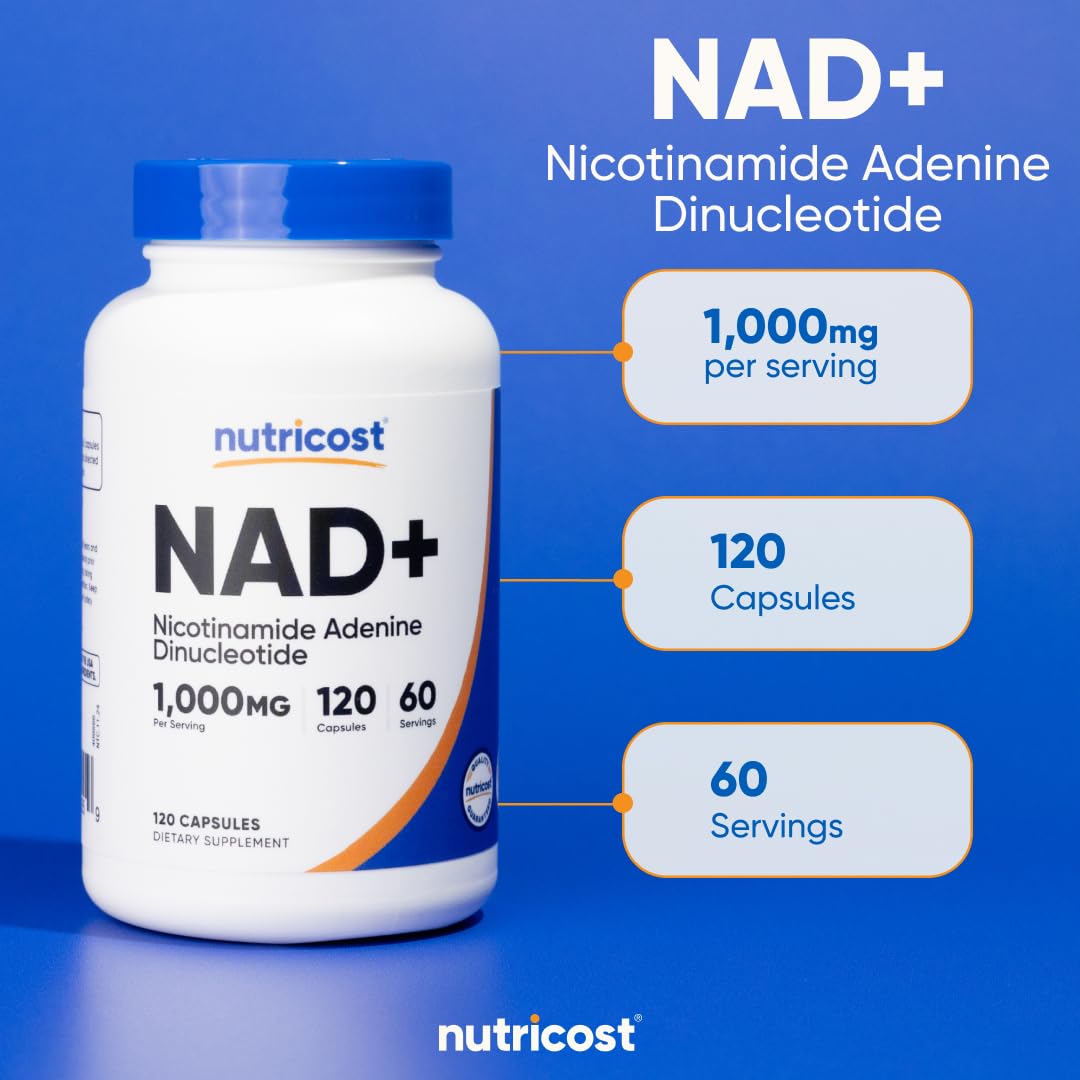 Nutricost NAD+ packaging designed to preserve freshness.