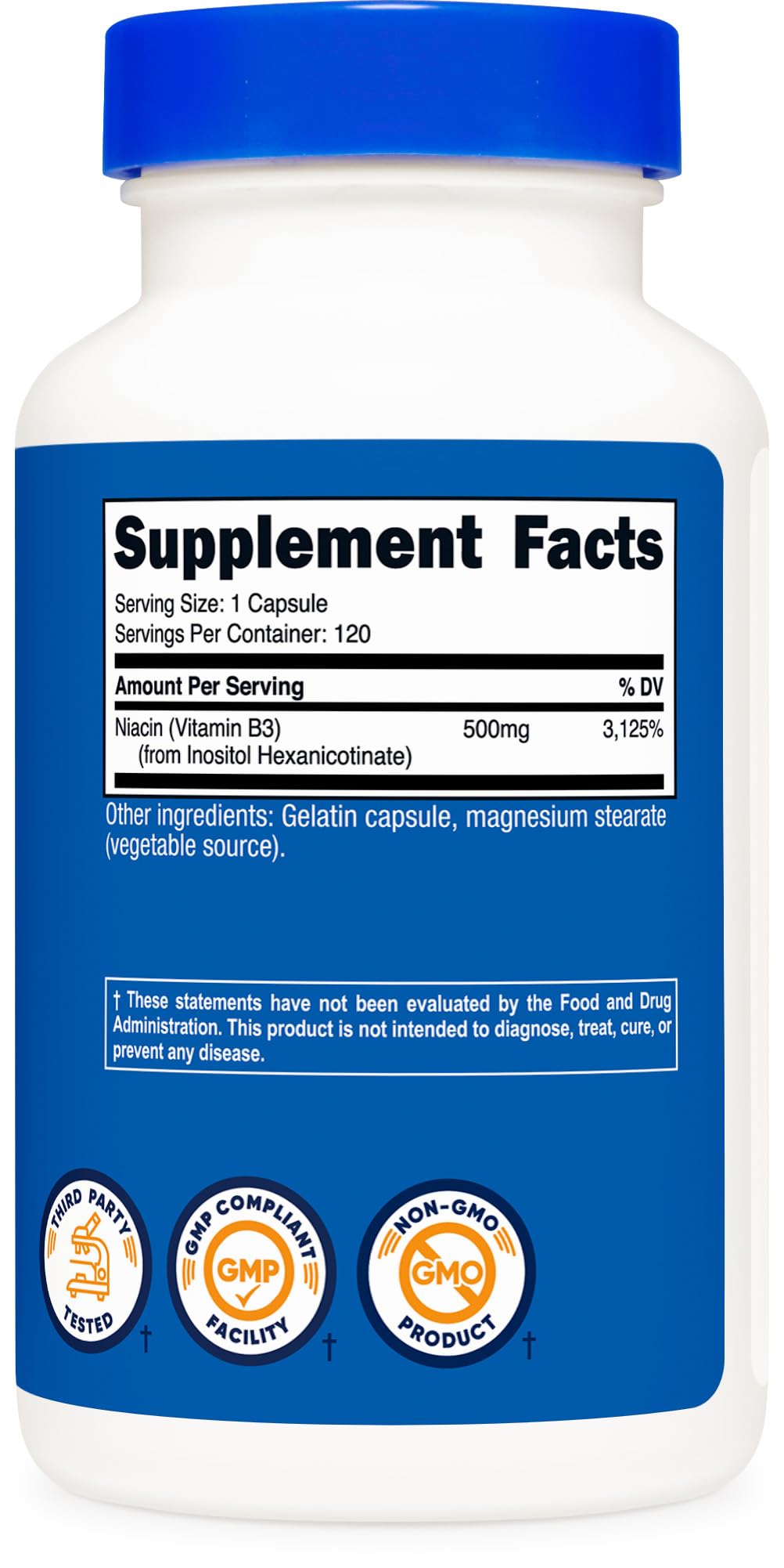 Nutricost Niacin bottle on table ready for daily routine