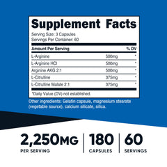 Nutricost Nitric Oxide Booster capsule close-up highlighting 750 mg potency