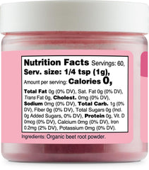 Nutricolor pink beet swirl on plate demonstrates natural color without additives.