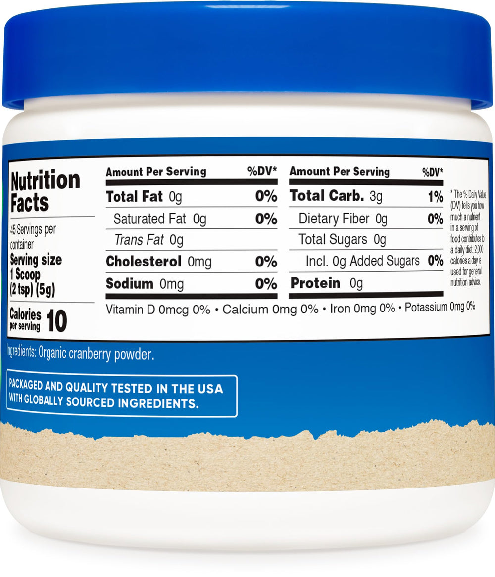 Nutricost Organic Cranberry Powder spoonful ready to blend or mix