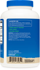 Close-up of Nutricost organic psyllium husk as a plant-based fiber source.