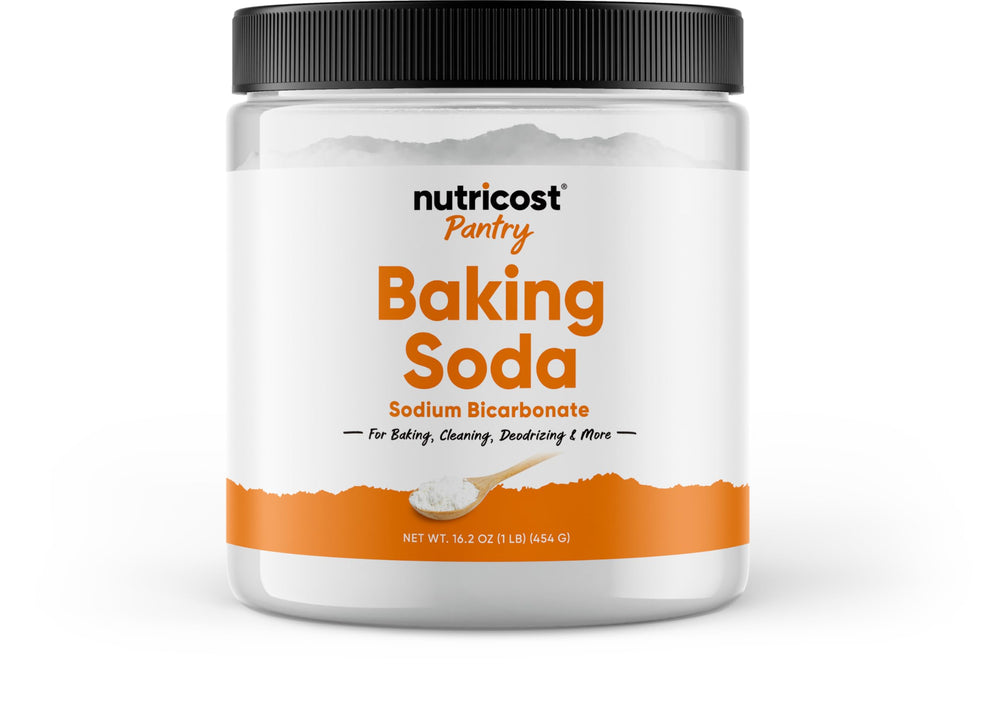 Nutricost Pantry Baking Soda bottle ready for baking and deodorizing