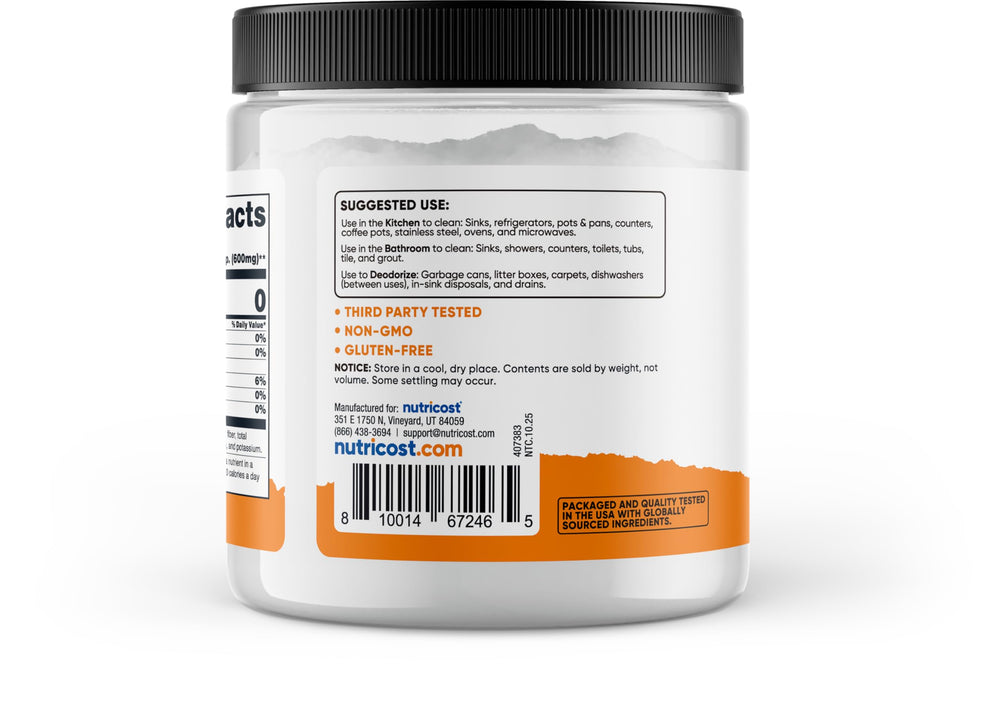 Nutricost Pantry Baking Soda in fridge for odor control and freshness
