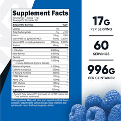 Nutricost Pre-X Xtreme scoop included for precise daily servings.