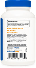 Nutricost PS serving graphic illustrates four capsules per serving.